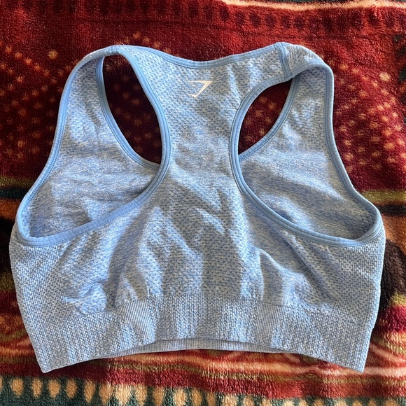 Gym Shark Blue Sports Bra - Picture 2 of 2